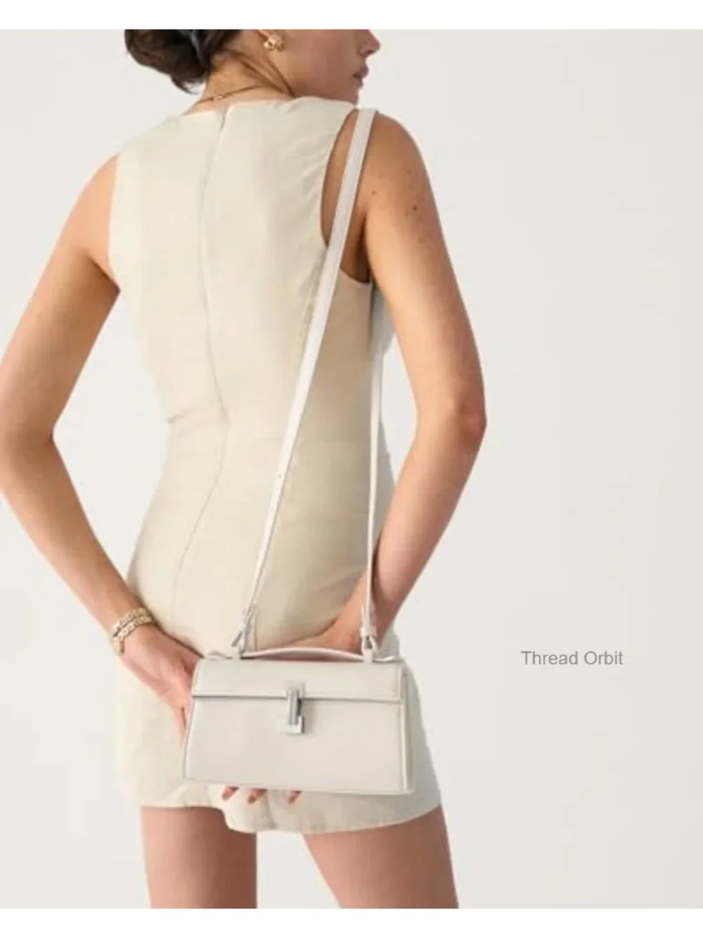 Vegan Leather Clutch Crossbody Bag with Adjustable Strap
